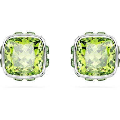 SWAROVSKI ARETES STUD CUADRADO BIRTHSTONE AGOSTO RODIO | VERDE - 1