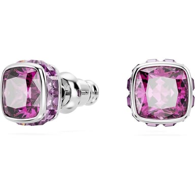 SWAROVSKI ARETES STUD CUADRADO BIRTHSTONE FEBRERO RODIO | ROSA - 2