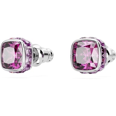 SWAROVSKI ARETES STUD CUADRADO BIRTHSTONE FEBRERO RODIO | ROSA - 3