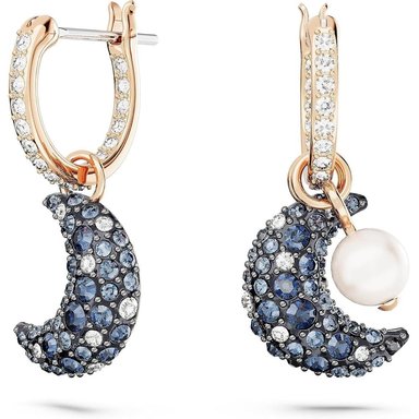 SWAROVSKI ARETES COLGANTES LUNA SUBLIMA ORO ROSA | ORO ROSA/OSCURO - 1