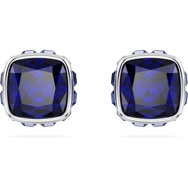 SWAROVSKI ARETES STUD CUADRADO BIRTHSTONE SEPTIEMBRE RODIO | AZUL - 1