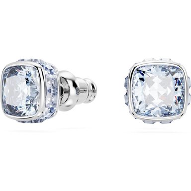 SWAROVSKI ARETES STUD CUADRADO BIRTHSTONE MARZO RODIO | AZUL - 2