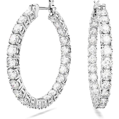 SWAROVSKI ARETES HOOP MATRIX RODIO | TRANSPARENTE - 1