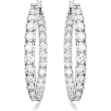 SWAROVSKI ARETES HOOP MATRIX RODIO | TRANSPARENTE - 2