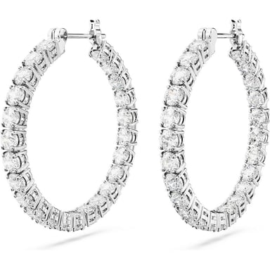 SWAROVSKI ARETES HOOP MATRIX RODIO | TRANSPARENTE - 3