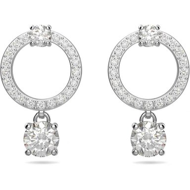 SWAROVSKI ARETES STUD CÍRCULO ATTRACT RODIO | PLATEADO - 1