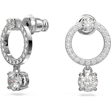 SWAROVSKI ARETES STUD CÍRCULO ATTRACT RODIO | PLATEADO - 2