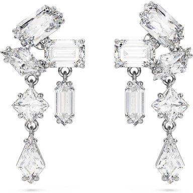 SWAROVSKI ARETES COLGANTES CORTOS MIXTO MESMERA RODIO | PLATEADO - 1