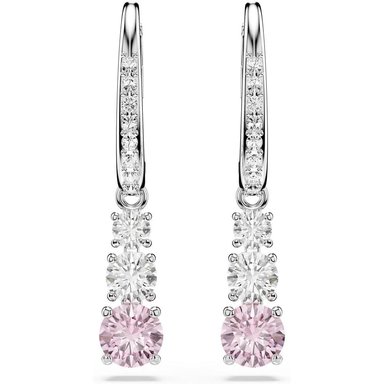 SWAROVSKI ARETES ARO CRISTALES PAVÉ RODIO | ROSA/PLATEADO - 2
