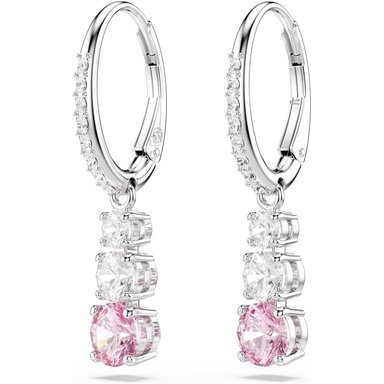 SWAROVSKI ARETES ARO CRISTALES PAVÉ RODIO | ROSA/PLATEADO - 3