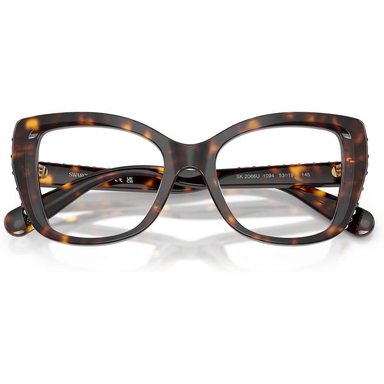 SWAROVSKI MONTURA MARIPOSA SK2066U 51 MM MUJER | HAVANA/SILVER/DEMO LENS - 5