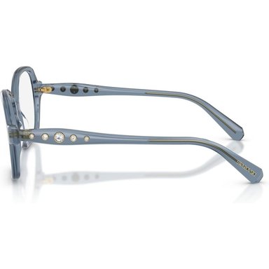 SWAROVSKI MONTURA CUADRADO SK2063 54 MM MUJER | MILKY LIGHT BLUE/DEMO LENS - 3