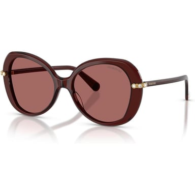 SWAROVSKI LENTES DE SOL SK6059 55 MM MUJER | TRANSPARENT BURGUNDY/DARK VIOLET - 2
