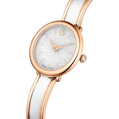 SWAROVSKI RELOJ CRYSTALLINE LUSTRE PARA MUJER | WHITE / ROSE GOLD TONE METAL BAND - 4
