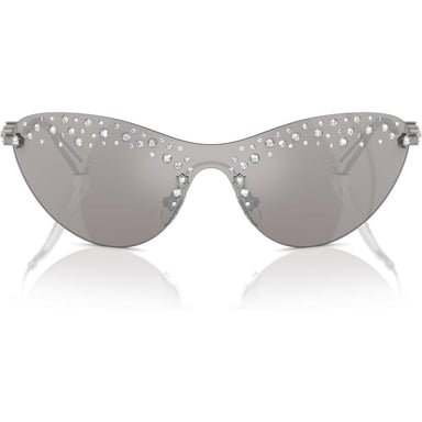 SWAROVSKI LENTES DE SOL RECTANGULAR SK7023 33 MM MUJER | GUNMETAL/LIGHT GREY MIRRORED SILVER - 1