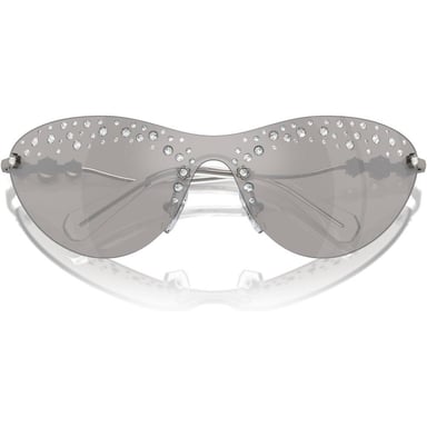 SWAROVSKI LENTES DE SOL RECTANGULAR SK7023 33 MM MUJER | GUNMETAL/LIGHT GREY MIRRORED SILVER - 5