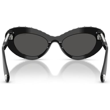 SWAROVSKI LENTES DE SOL SK6061U 51 MM MUJER | BLACK/CRYSTAL/DARK GREY - 4
