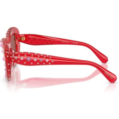 SWAROVSKI LENTES DE SOL SK6060 49 MM MUJER | TRANSPARENT RED/DARK VIOLET - 3