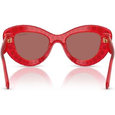SWAROVSKI LENTES DE SOL SK6060 49 MM MUJER | TRANSPARENT RED/DARK VIOLET - 4