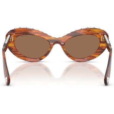 SWAROVSKI LENTES DE SOL SK6061U 51 MM MUJER | STRIPED HAVANA/DARK BROWN - 4
