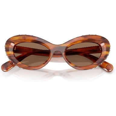 SWAROVSKI LENTES DE SOL SK6061U 51 MM MUJER | STRIPED HAVANA/DARK BROWN - 5