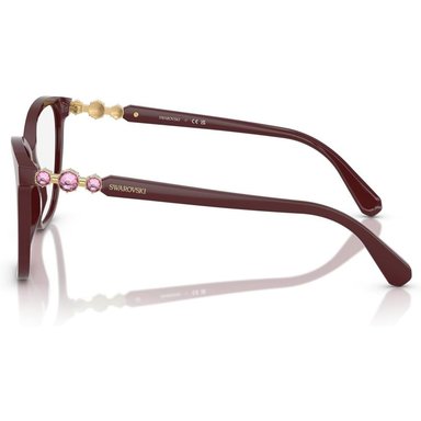 SWAROVSKI MONTURA CUADRADO SK2020 52 MM MUJER | BURGUNDY/DEMO LENS - 3