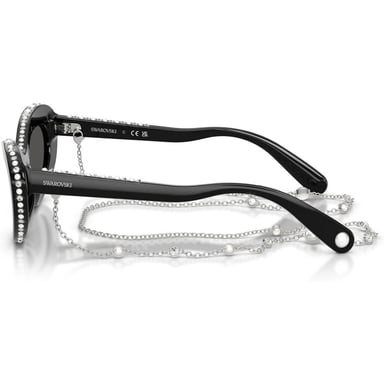SWAROVSKI LENTES DE SOL SK6061 51 MM MUJER | BLACK/PEARL/DARK GREY - 3