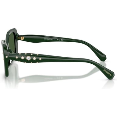 SWAROVSKI LENTES DE SOL CUADRADO SK6058U 54 MM MUJER | DARK GREEN/DARK GREEN - 3