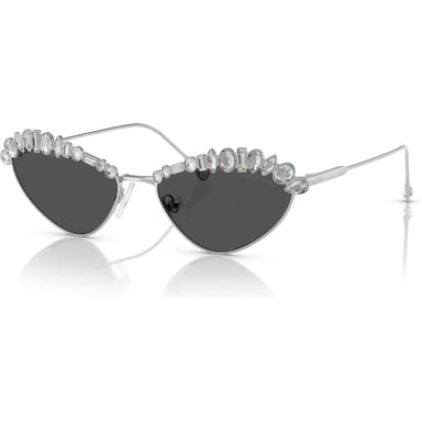 SWAROVSKI LENTES DE SOL OVAL SK7009 55 MM MUJER | SILVER/DARK GREY - 2