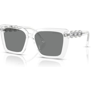 SWAROVSKI LENTES DE SOL CUADRADO SK6032 55 MM MUJER | TRANSPARENT/DARK GREY - 2