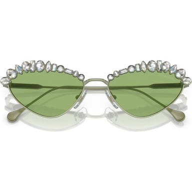 SWAROVSKI LENTES DE SOL OVAL SK7009 55 MM MUJER | MATTE GREEN/DARK GREEN - 5
