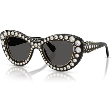 SWAROVSKI LENTES DE SOL SK6060 49 MM MUJER | TRANSPARENT DARK GREY/DARK GREY - 2