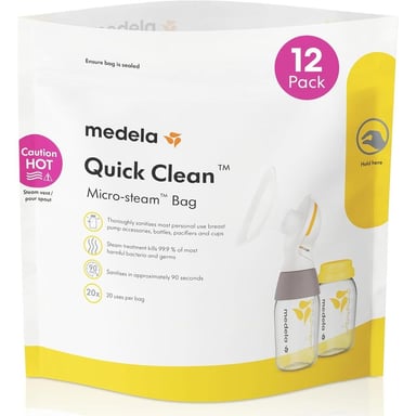 BOLSAS ESTERILIZADORAS MICROONDAS - MEDELA QUICK CLEAN 12 PZS - 1
