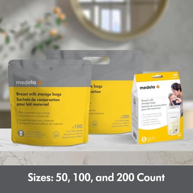 BOLSAS ALMACENAMIENTO LECHE MATERNA 170 ML - MEDELA 100 PZS - 6