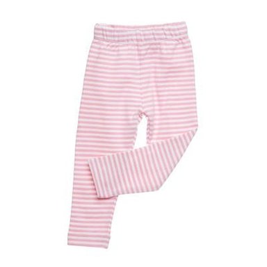 PANTALÓN LEGGIN NIÑA LIMA FASHION KIDS BLANCO BASICOS BEBÉ RAYAS ROSADAS