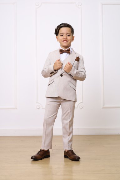 TERNO NIÑO LIMA FASHION KIDS CREMA ELEGANTE 3 PIEZAS SOFISTICADO BAUTIZO ARENA