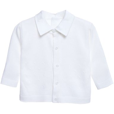 CONJUNTO ALGODÓN UNISEX LIMA FASHION KIDS BLANCO FIESTA AJUAR OVEROL HILO BEBÉ 4 PIEZAS - 4
