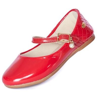 BALLERINAS NIÑA KLIN ROJO CON STRASS T24