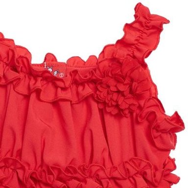 VESTIDO BEBÉ NIÑA LIMA FASHION KIDS ROJO CAPAS Y VOLANTES - 3