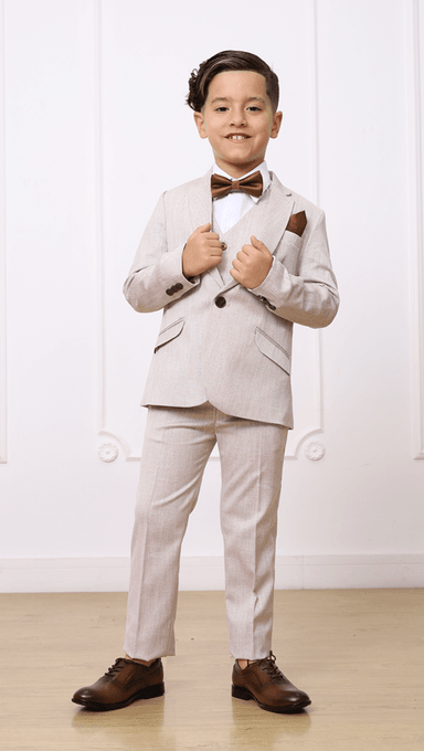 TERNO LINO NIÑO LIMA FASHION KIDS ARENA GALA 3 PIEZAS SOFISTICADO