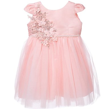 VESTIDO MIDI NIÑA LIMA FASHION KIDS CORAL AGUA ROSA QUARZO PRECIOSA