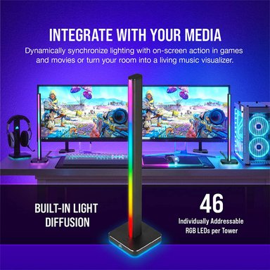 KIT CORSAIR INICIO TORRES LED RGB LT100 INTELIGENTE ICUE - 4
