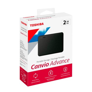 DISCO DURO PORTÁTIL TOSHIBA 2 TB CANVIO ADVANCE NEGRO,USB 3.0 - 1