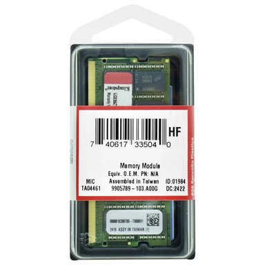 MEMORIA RAM KINGSTON 16GB DDR5 5600MHZ SODIMM CL46 KVR56S46BS8-16 - 3