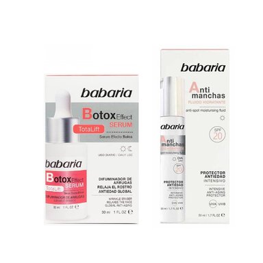 SET SERUM FACIAL BABARIA BOTOX EFFECT + FLUIDO ANTI MANCHAS - 1