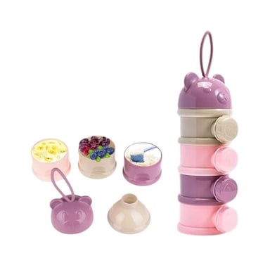 DISPENSADOR APILABLE PORTÁTIL DE LECHE PARA BEBÉS 4DIVISIONES (NIÑA) - 1
