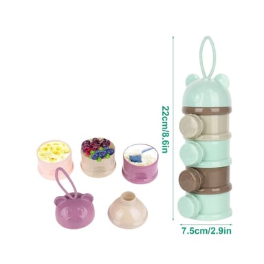 DISPENSADOR APILABLE PORTÁTIL DE LECHE PARA BEBÉS 4DIVISIONES (NIÑA) - 2