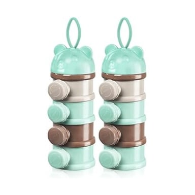 DISPENSADOR APILABLE PORTÁTIL DE LECHE PARA BEBÉS 4DIVISIONES (NIÑO) X2UNIDS - 1