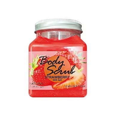 EXFOLIANTE CUERPO FRUIT OF THE WOKALI TODO TIPO DE PIEL FRESA CON SALES MARINAS - 1