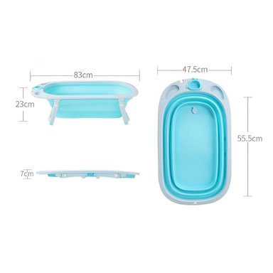 BAÑERA PLEGABLE Y COJÍN DE BAÑO PARA BEBÉS - NIÑO - 3